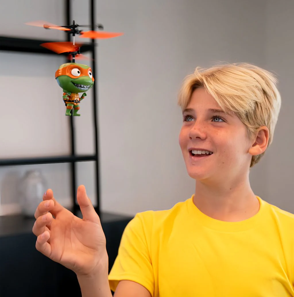 Nickelodeon TMNT 3.5" Big Head Motion Sensing UFO Helicopter Series - Image 5
