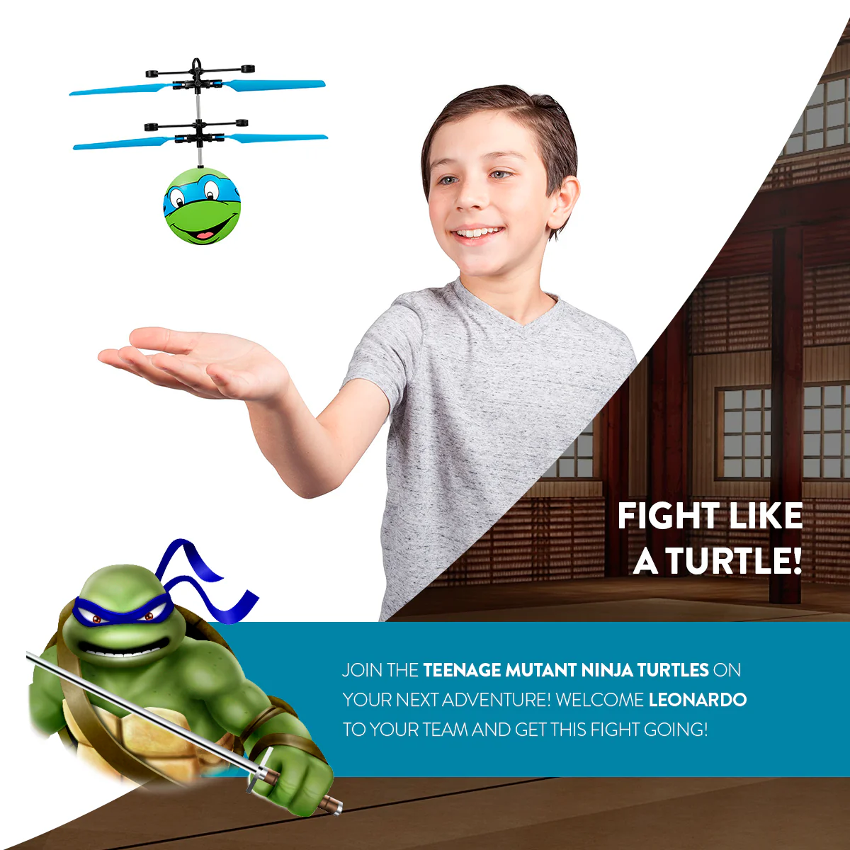 Nickelodeon TMNT Leonardo IR UFO Ball Helicopter - Image 4