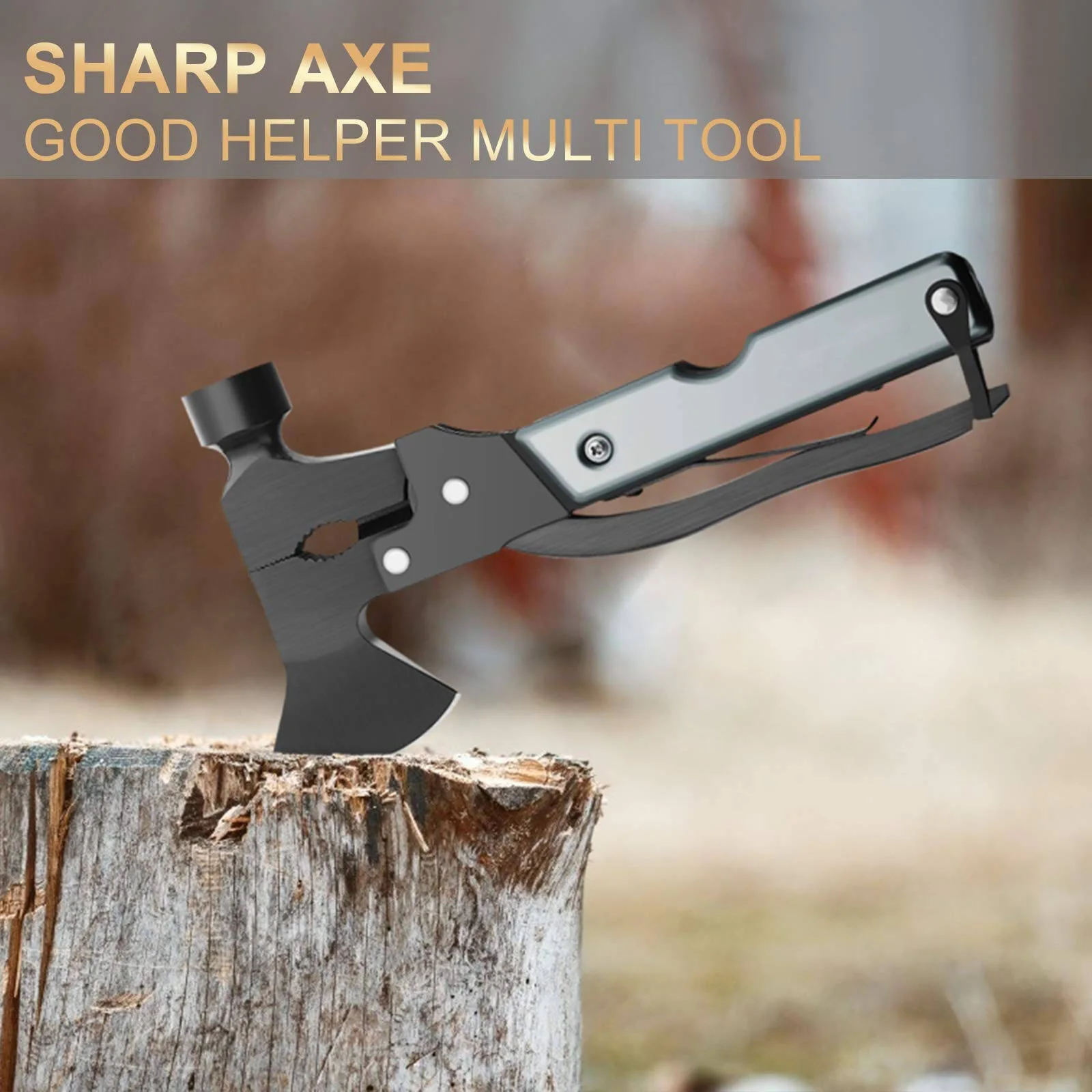 Outdoor Camping Multitool with Hammer, Pliers & Knife - Image 4