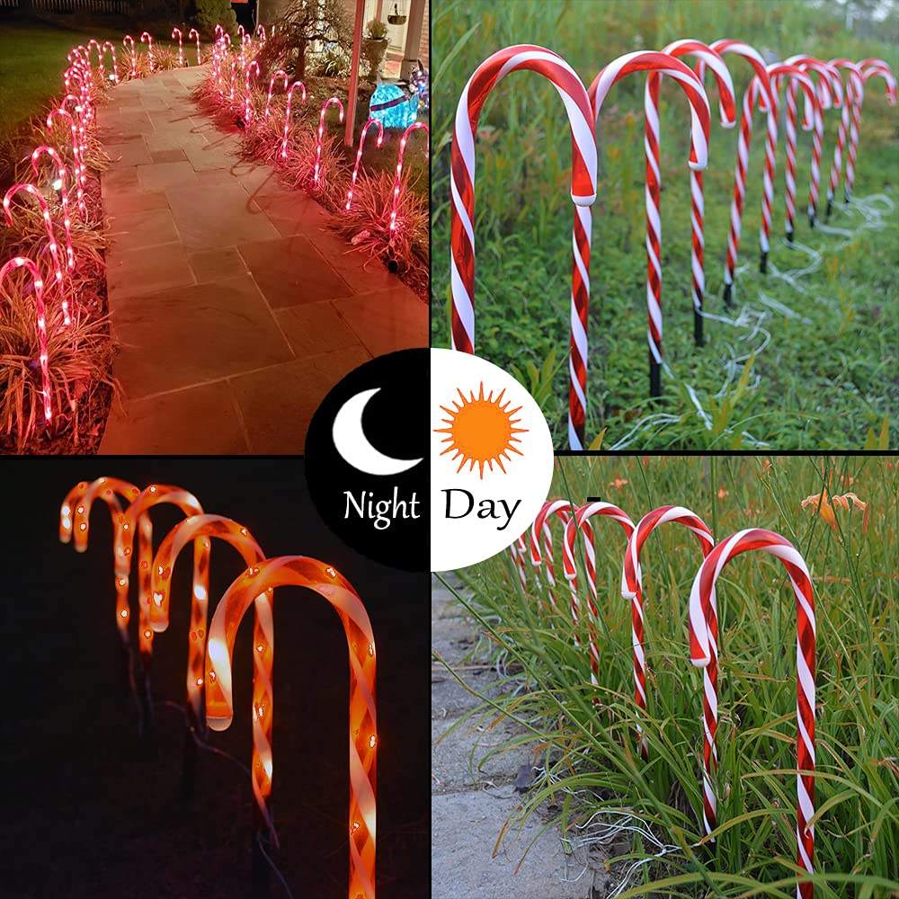 Outdoor Candy Cane Pathway Lights – LED Christmas Yard Decorations - Image 5