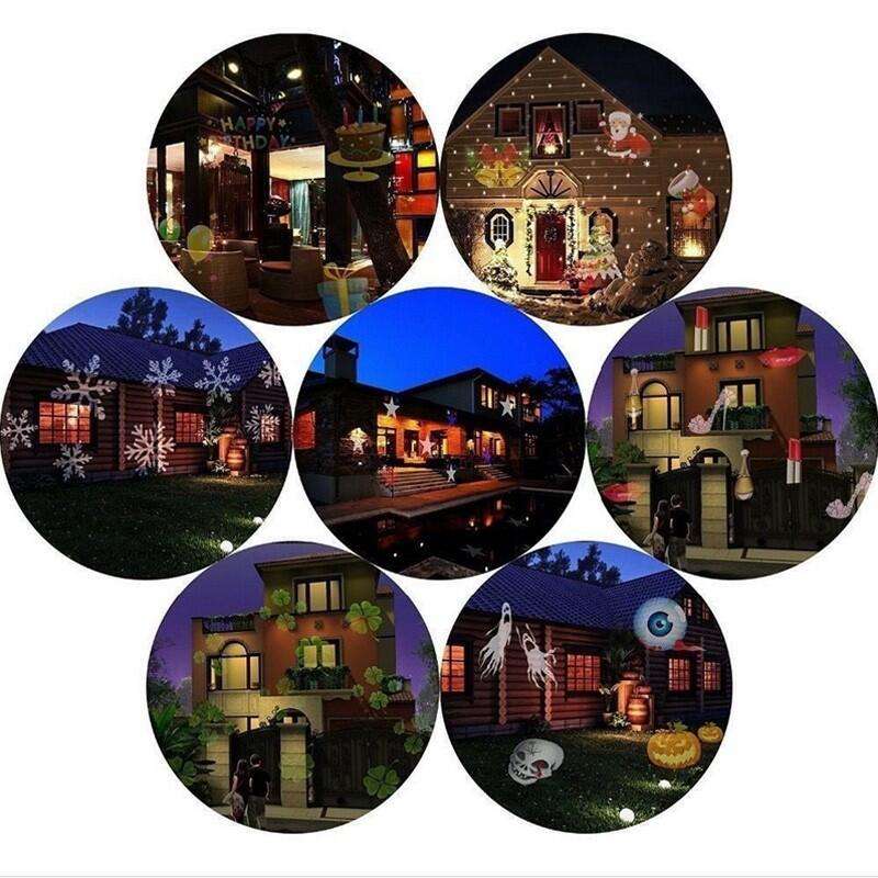 Outdoor Holiday Projector LED Light – 12 Interchangeable Slides for Christmas, Halloween, Easter, New Year & Seasonal Party Decorations, Waterproof Projection Lamp - Image 6
