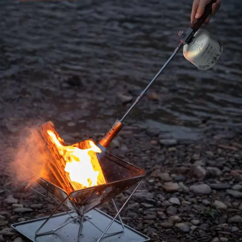 Outdoor Kitchen Gas Torch with Wooden Handle - Image 3