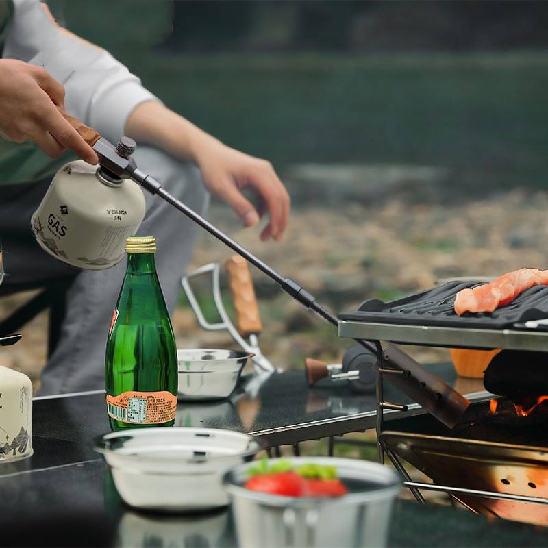 Outdoor Kitchen Gas Torch with Wooden Handle - Image 4
