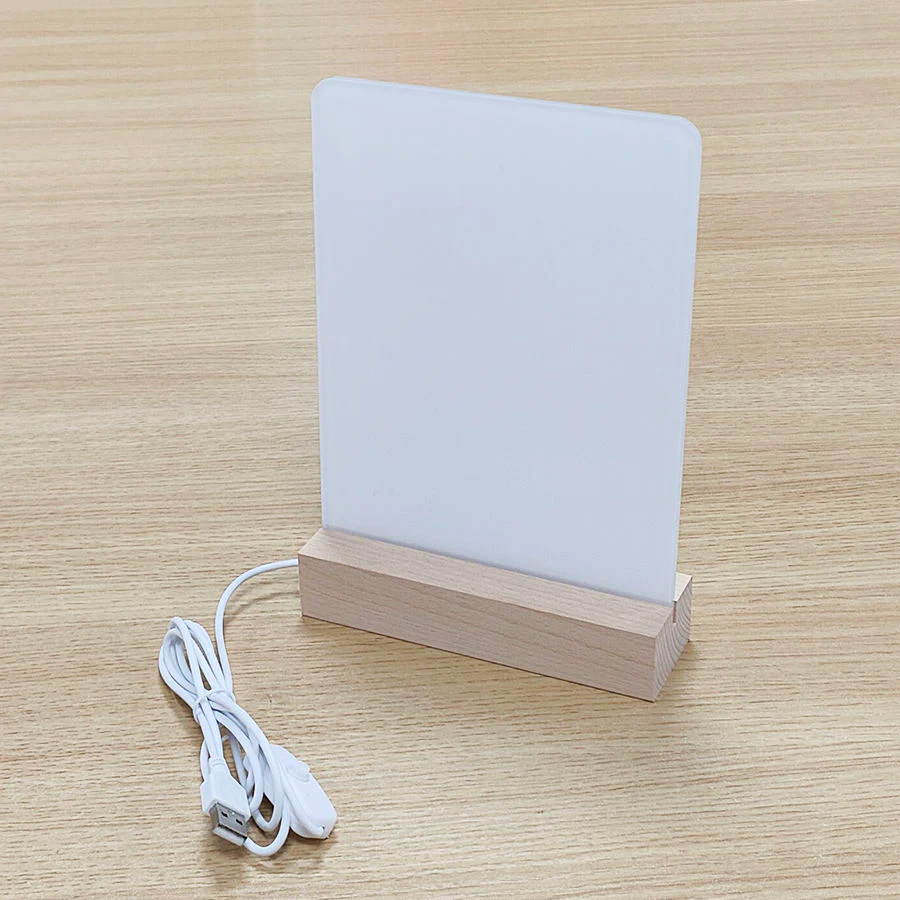 Personalized Photo Night Light - Custom LED Acrylic Desk Lamp - Image 3