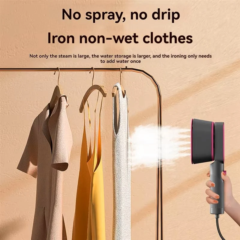 Portable 3-in-1 Garment Steamer - Lightweight Foldable Travel Iron for Clothes - Image 2