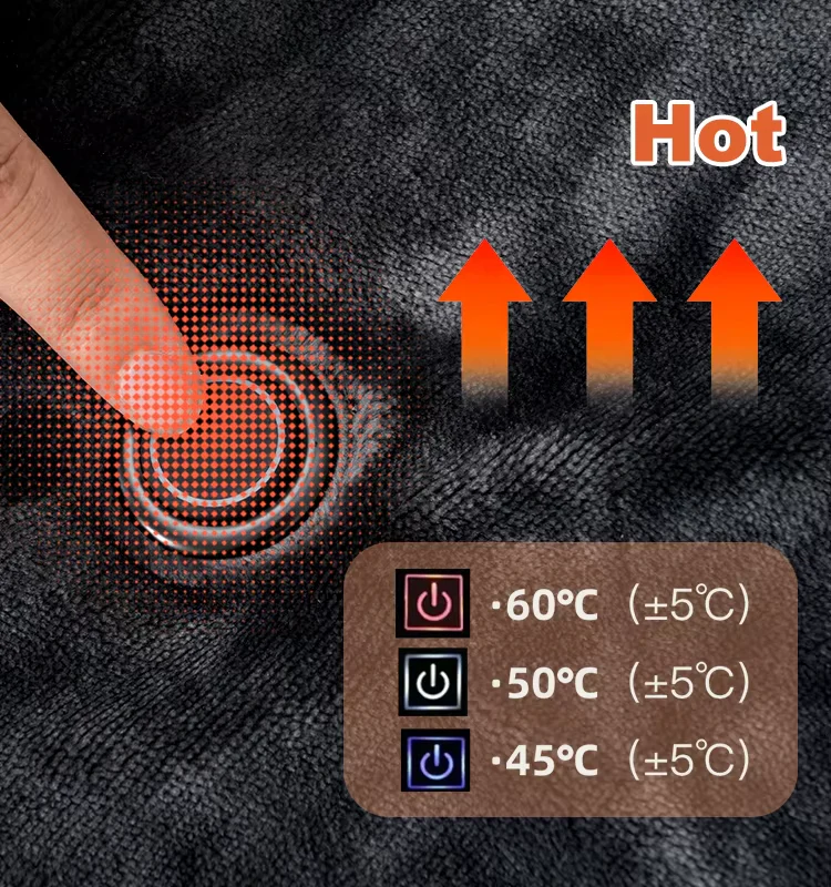 Portable 8-Zone Electric Heated Blanket Wrap – USB Powered Infrared Thermal Cape - Image 6