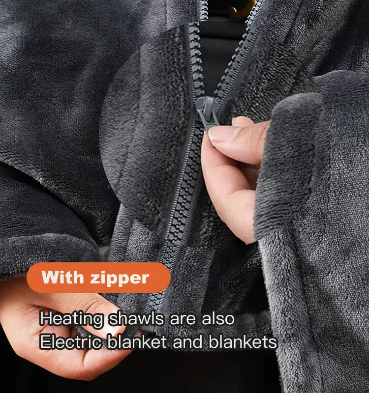 Portable 8-Zone Electric Heated Blanket Wrap – USB Powered Infrared Thermal Cape - Image 7