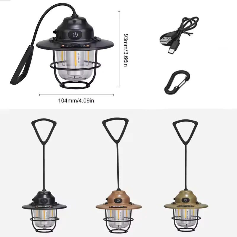 Portable Camping Lantern - Waterproof, Dimmable with Rechargeable 1200mAh Battery - Image 5