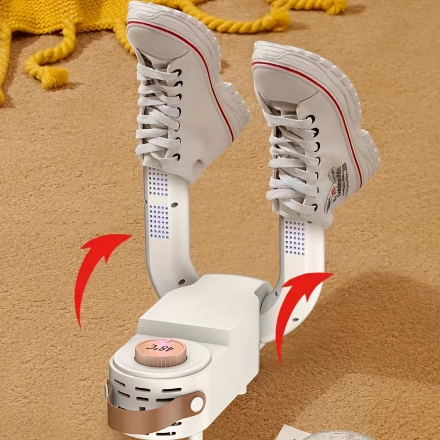 Portable Electric Shoe & Boot Dryer with Adjustable Foldable Rack - Image 2