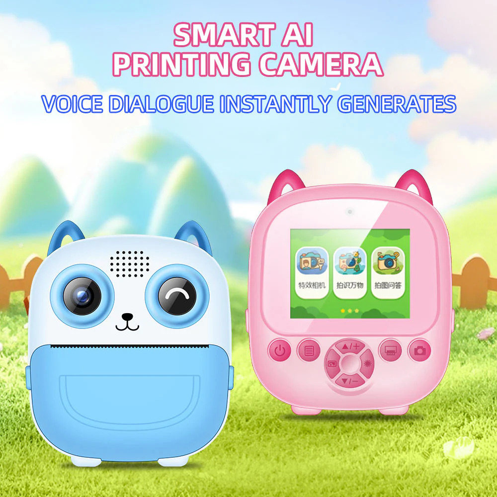 Portable Kids’ AI Wireless Thermal Printer & Camera