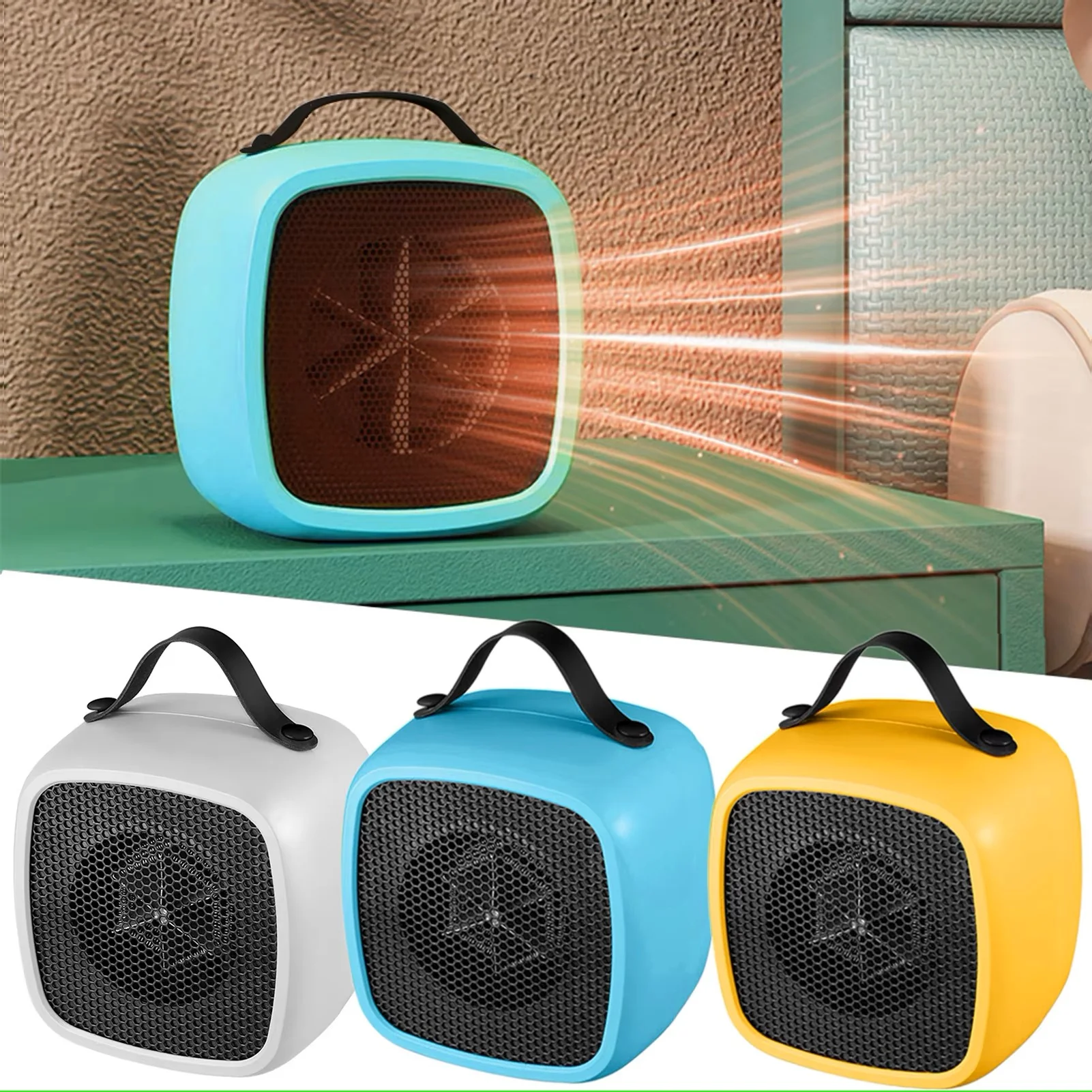 Portable Mini Desktop Heater - Ceramic Fast Heating Warmer Fan - Electric Heater for Indoor Office & Desktop Use