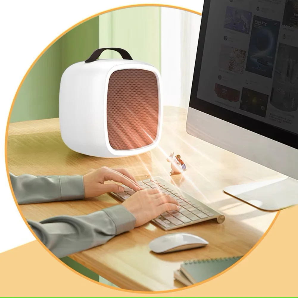 Portable Mini Desktop Heater - Ceramic Fast Heating Warmer Fan - Electric Heater for Indoor Office & Desktop Use - Image 2
