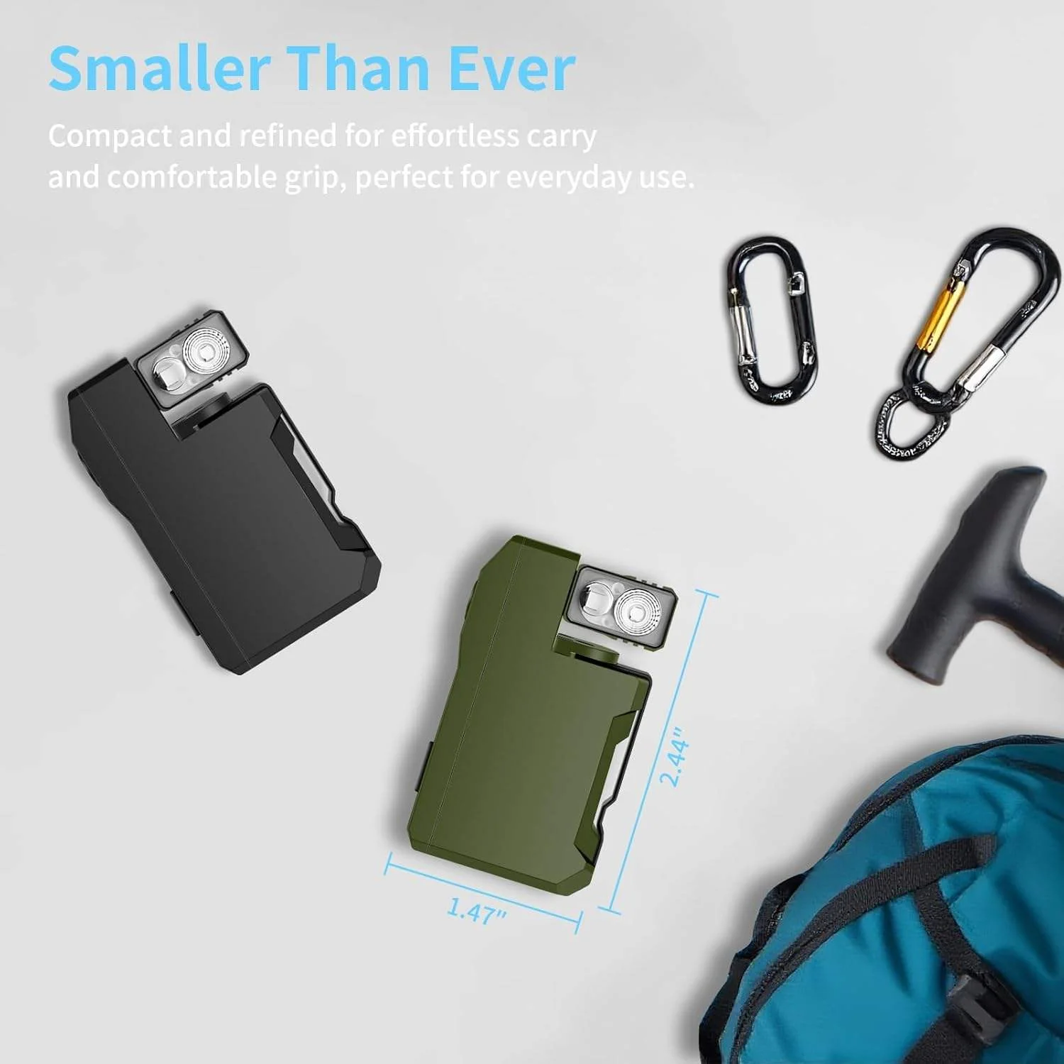 Portable Mini EDC Flashlight with Magnetic Base & Rotating Head - Image 2