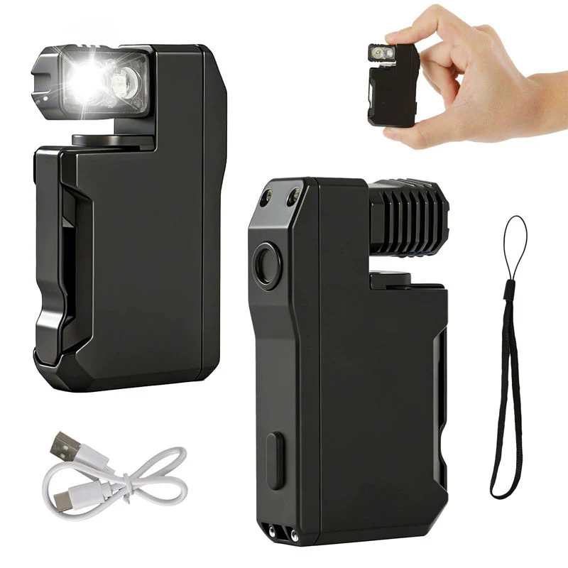 Portable Mini EDC Flashlight with Magnetic Base & Rotating Head - Image 7