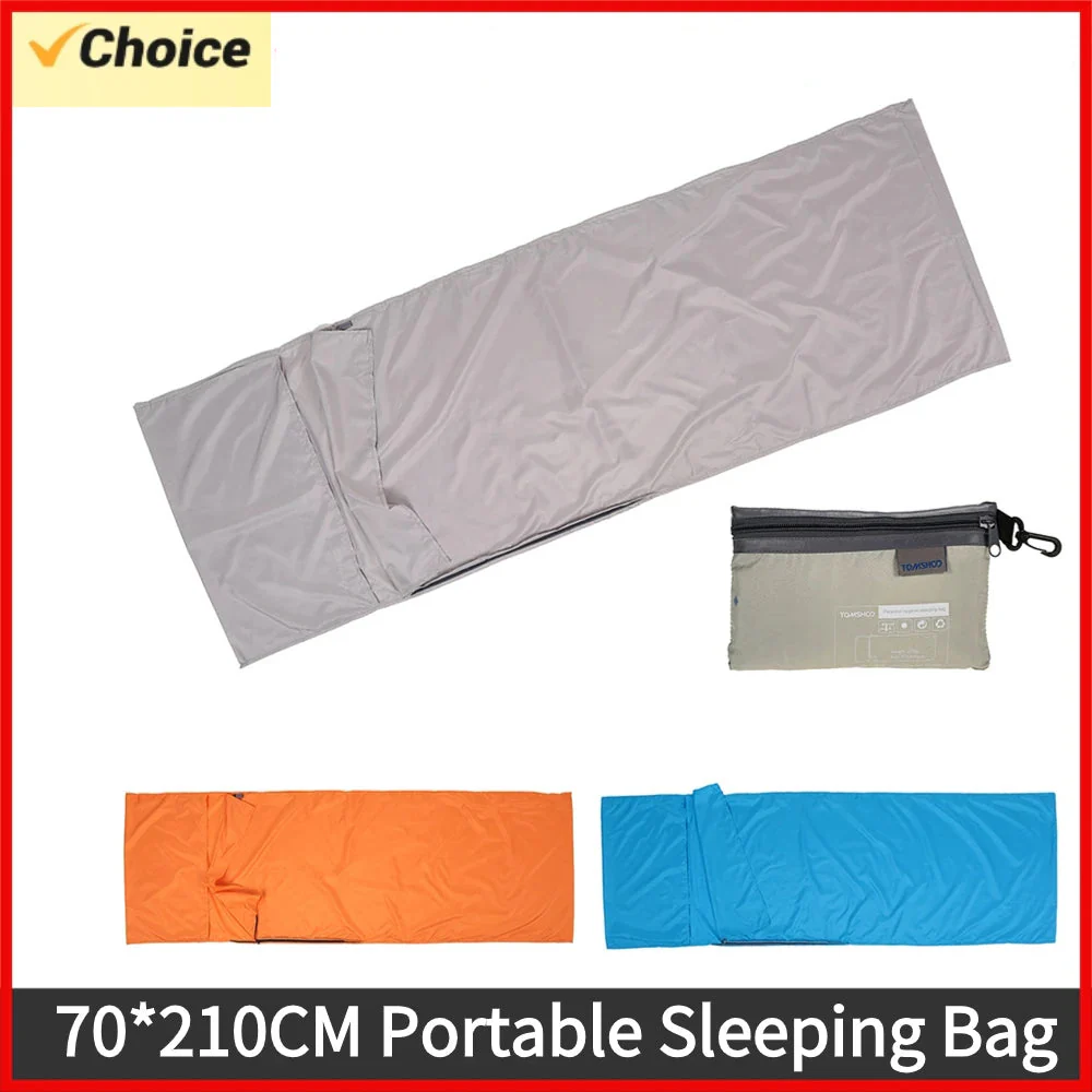 Portable Sleeping Bag Liner with Pillowcase for Travel & Camping
