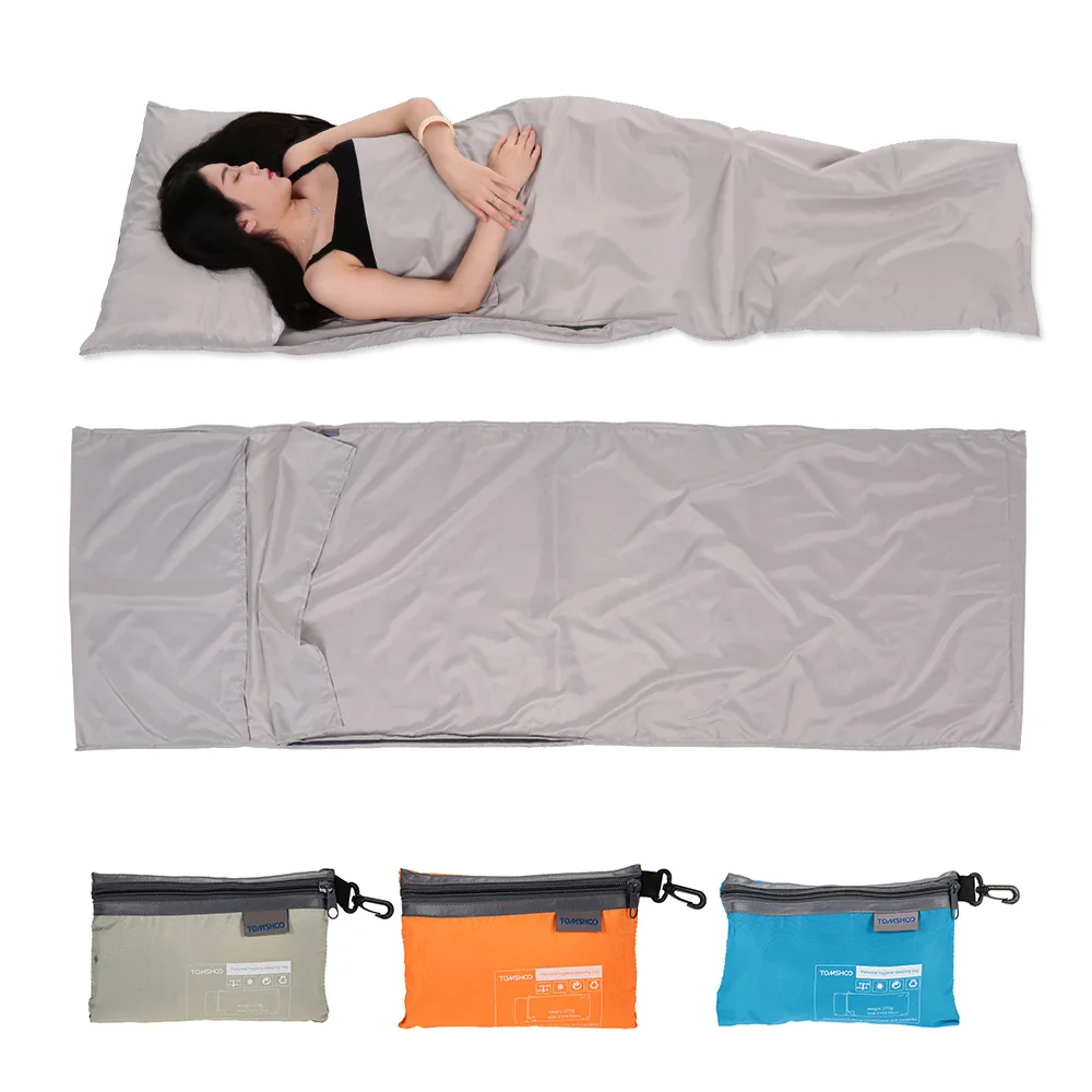 Portable Sleeping Bag Liner with Pillowcase for Travel & Camping - Image 6