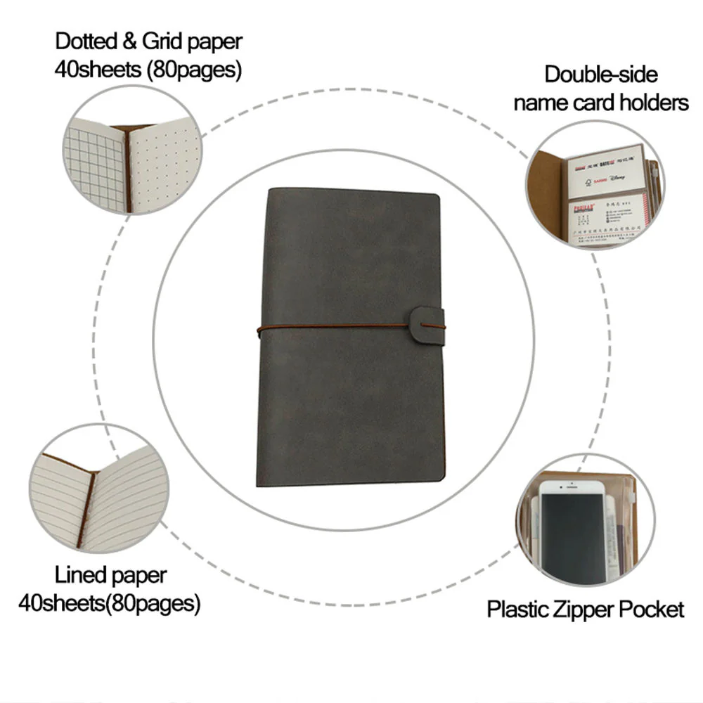Premium Refillable Leather Traveler's Journal - Image 4