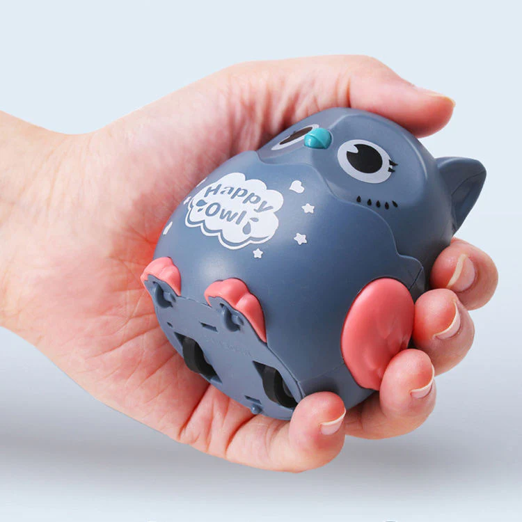 Press-and-Go Sliding Owl Toy with Rotating Head for Kids - Image 3