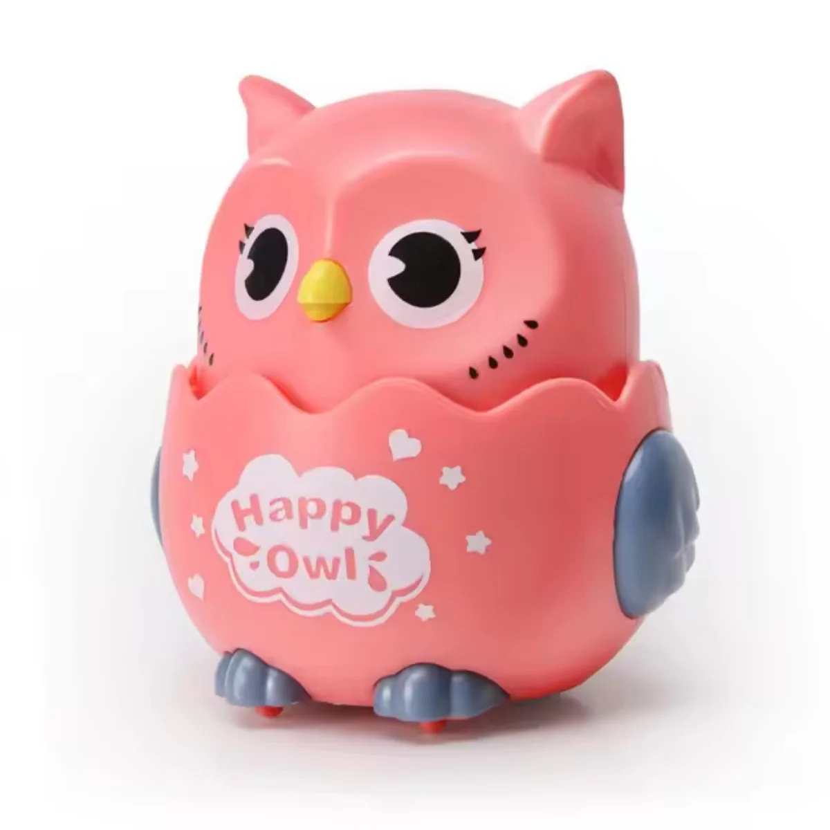 Press-and-Go Sliding Owl Toy with Rotating Head for Kids - Image 9