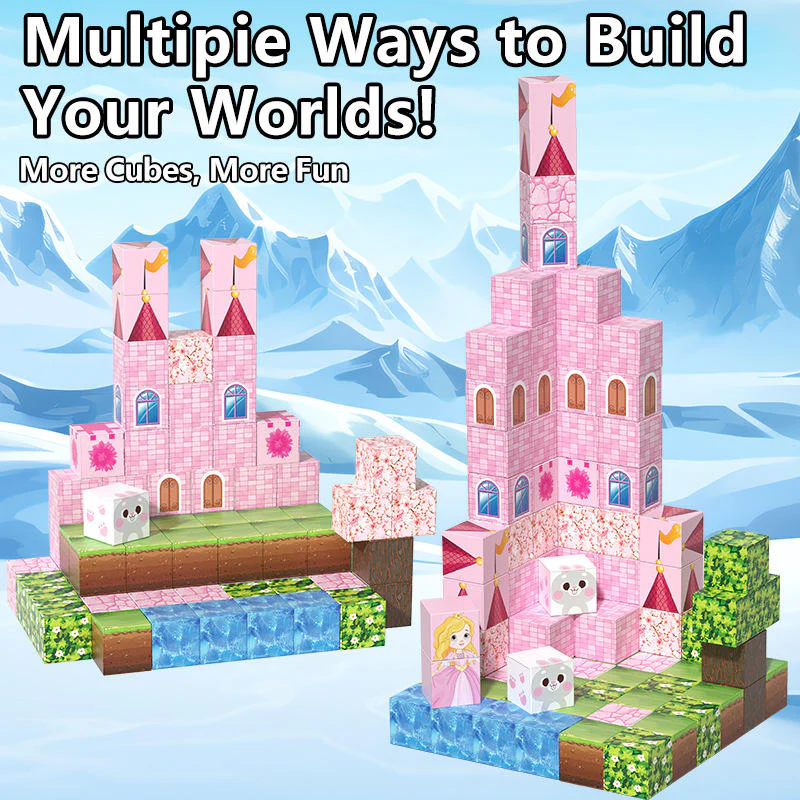 Princess Castle Magnetic Building Block Set - Image 2