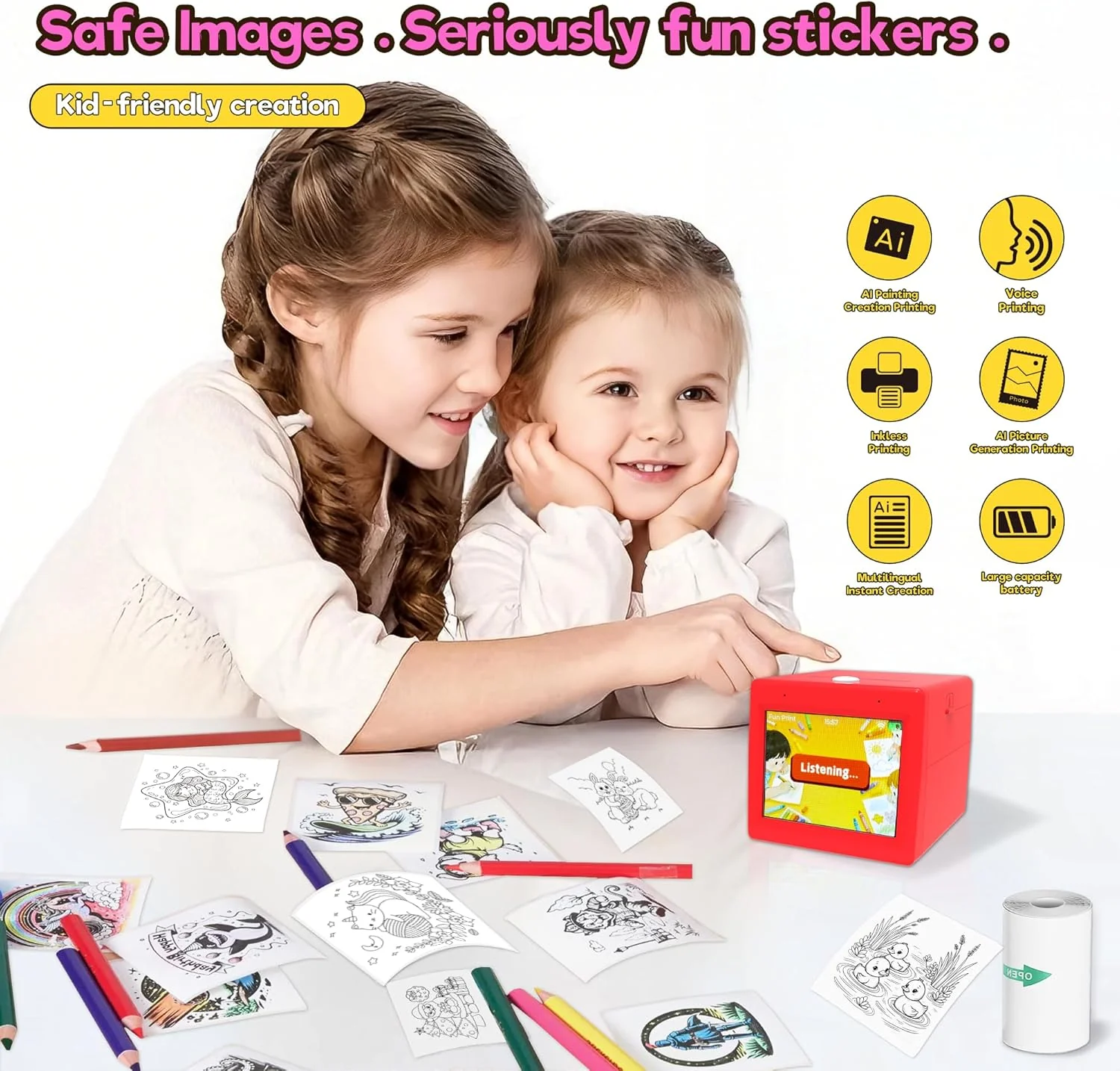 Smart AI Voice Sticker Printer for Kids - Image 5