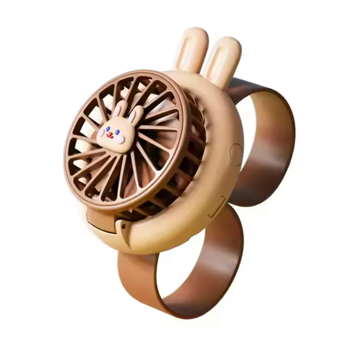 Rechargeable Kids' LED Cartoon Watch Fan - Image 6