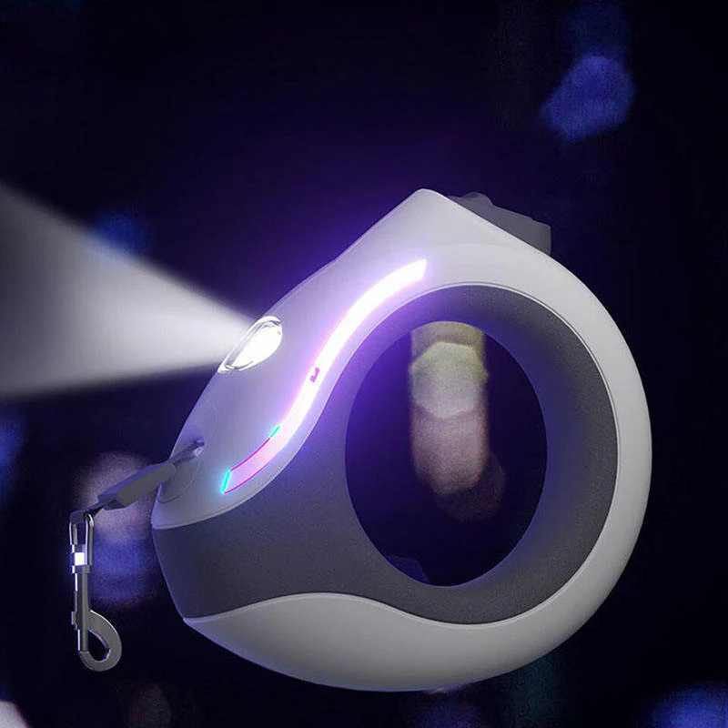 Rechargeable LED Retractable Dog Leash