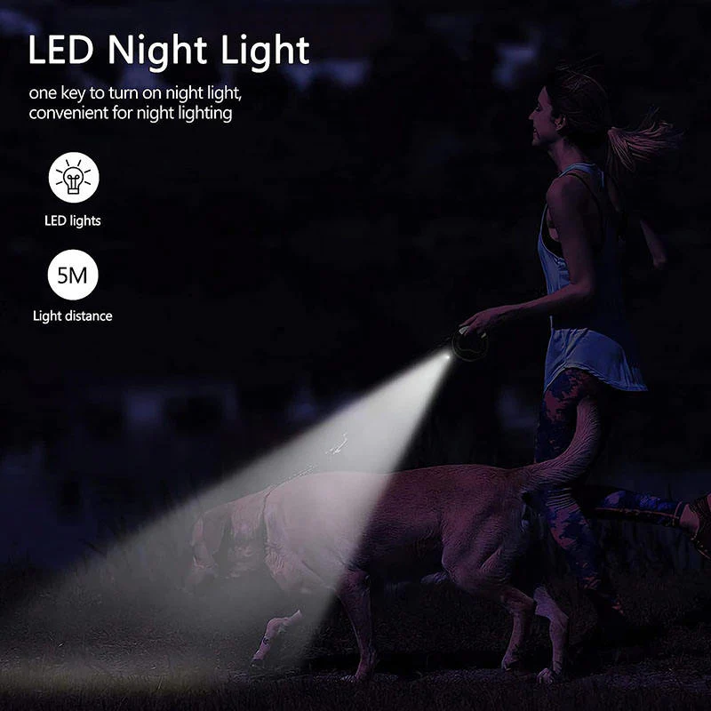 Rechargeable LED Retractable Dog Leash - Image 4