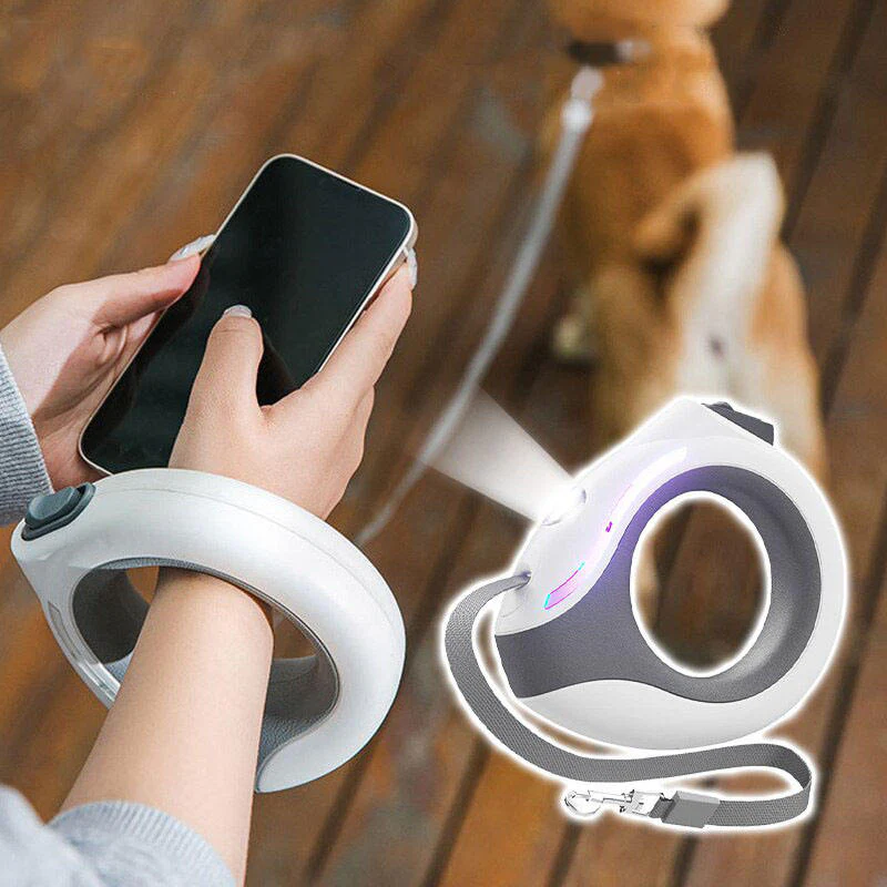 Rechargeable LED Retractable Dog Leash - Image 5