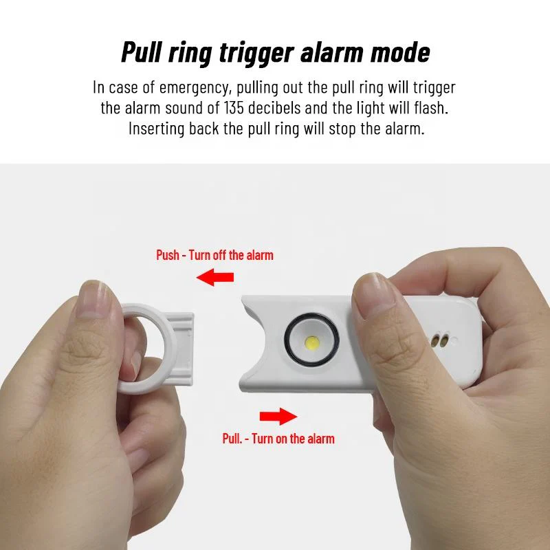 Rechargeable Personal Safety Alarm Keychain - Image 2