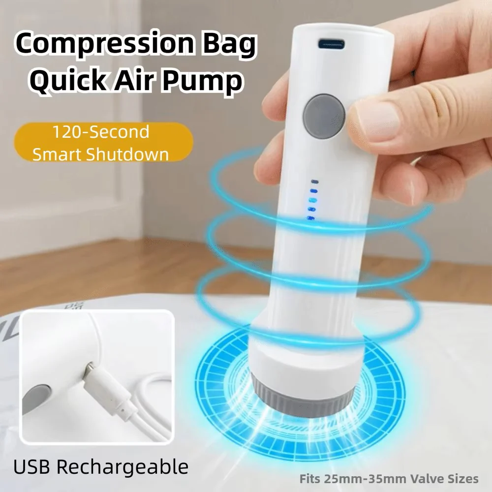 Rechargeable Wireless Mini Vacuum Compression Bag Air Pump β USB