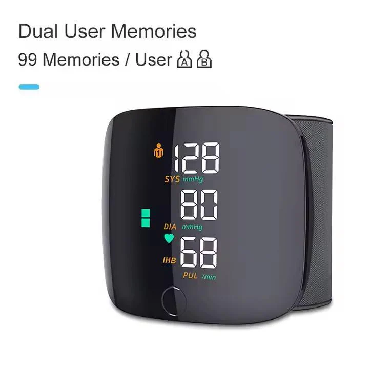 Rechargeable Wrist Blood Pressure Monitor with LED Display - Image 2