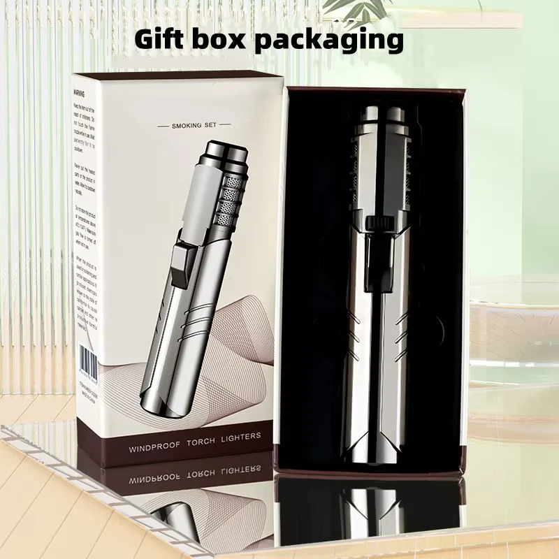 Refillable Butane Jet Torch Lighter (Windproof, Adjustable Flame) - Image 4