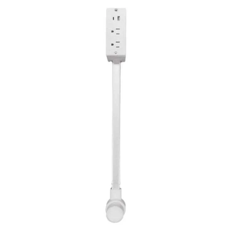 Retractable 2-Outlet Wall Plug Extender with USB & Type-C Fast Charging