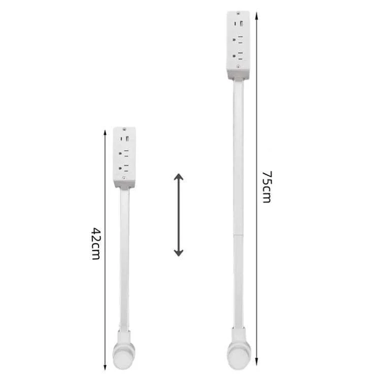 Retractable 2-Outlet Wall Plug Extender with USB & Type-C Fast Charging - Image 4