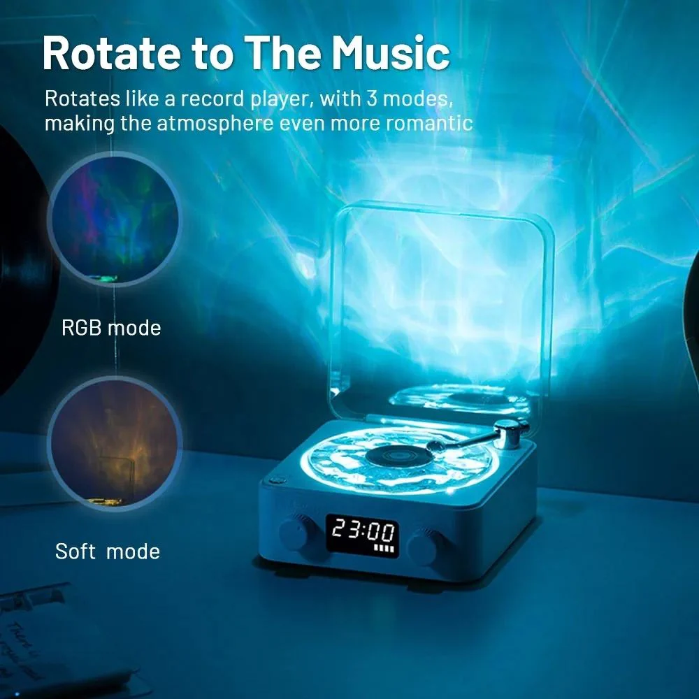Retro-Style Portable Speaker with White Noise & RGB Light - Image 3