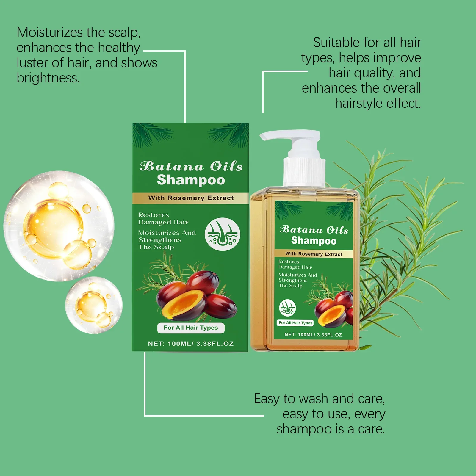Revitalizing Batana Oil & Rosemary Shampoo - Image 4