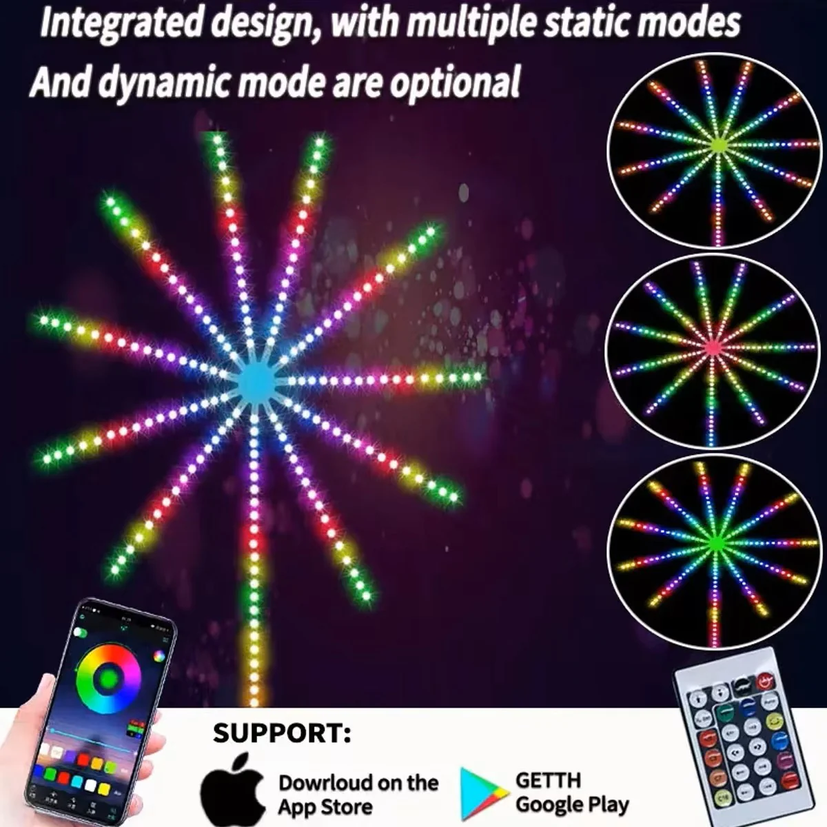 RGBIC Firework LED Strip Light – Bluetooth + App Control Neon Light - Image 4