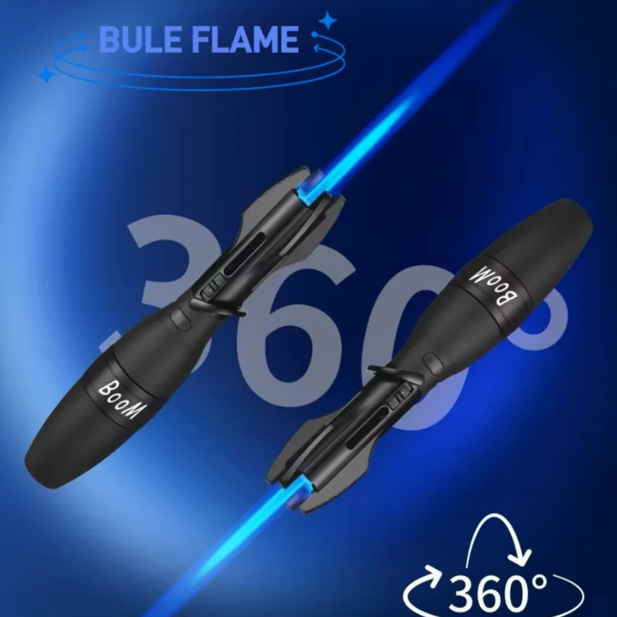 Rocket Torch Lighter – Windproof Blue Flame Butane Torch with Safety Lock & Fidget Spinner Design - Image 7
