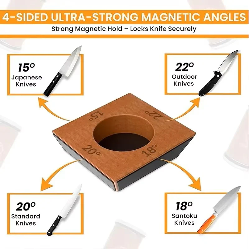 Rolling Knife Sharpener with 5 Angle Base - Image 4