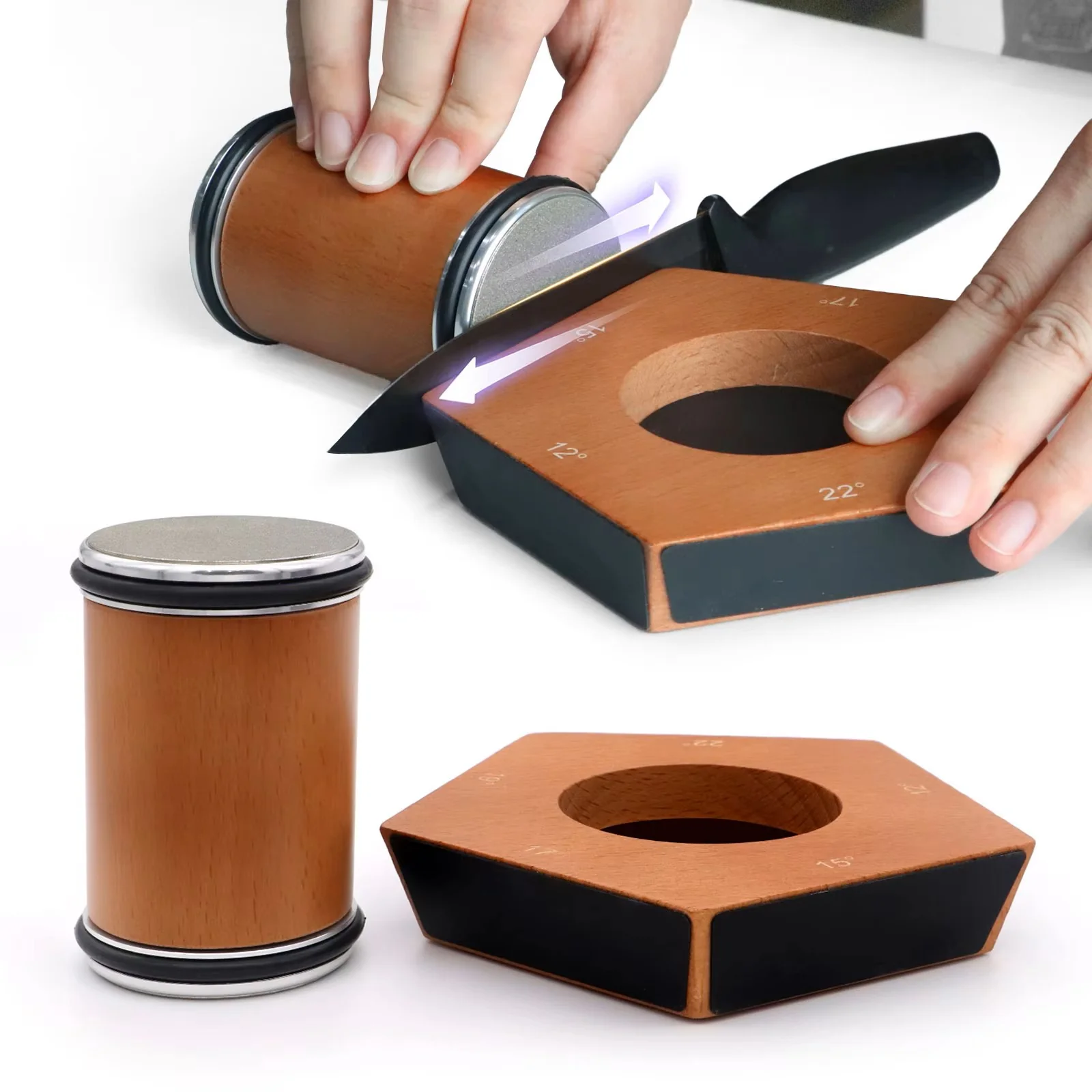 Rolling Knife Sharpener with 5 Angle Base - Image 5