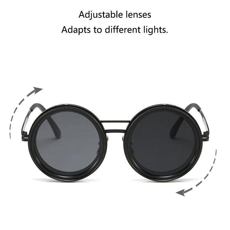 Round Polarized Sunglasses with Adjustable Brightness - Image 5