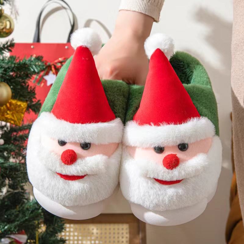 Santa Claus Plush Home Slippers - Image 3