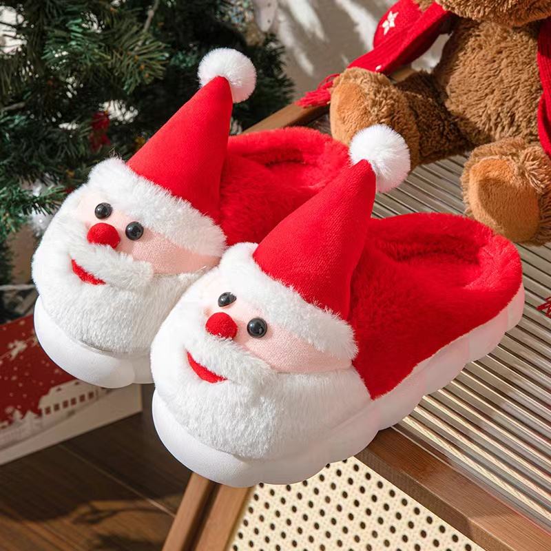 Santa Claus Plush Home Slippers - Image 5