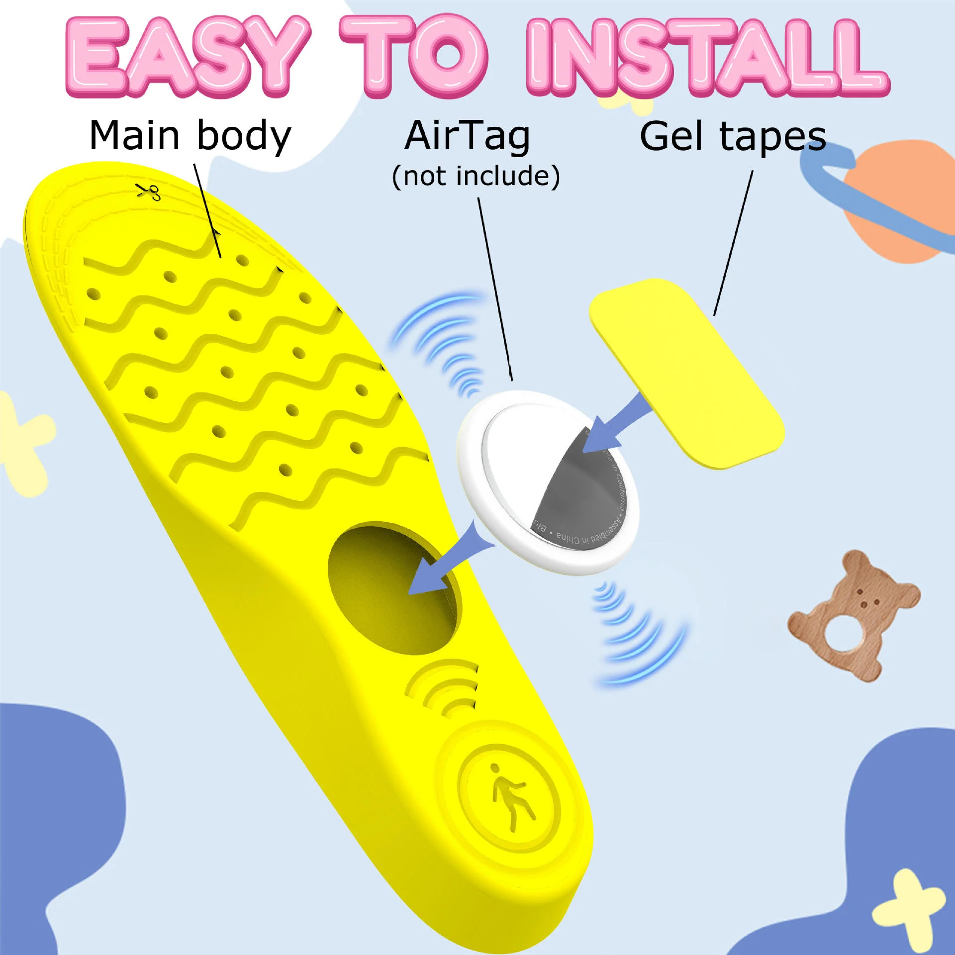 Shoe Insole with Hidden Air-Tag Holder - Image 2