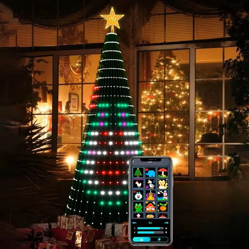 Smart RGB Christmas Tree Star Lights β Bluetooth App Control - Image 5
