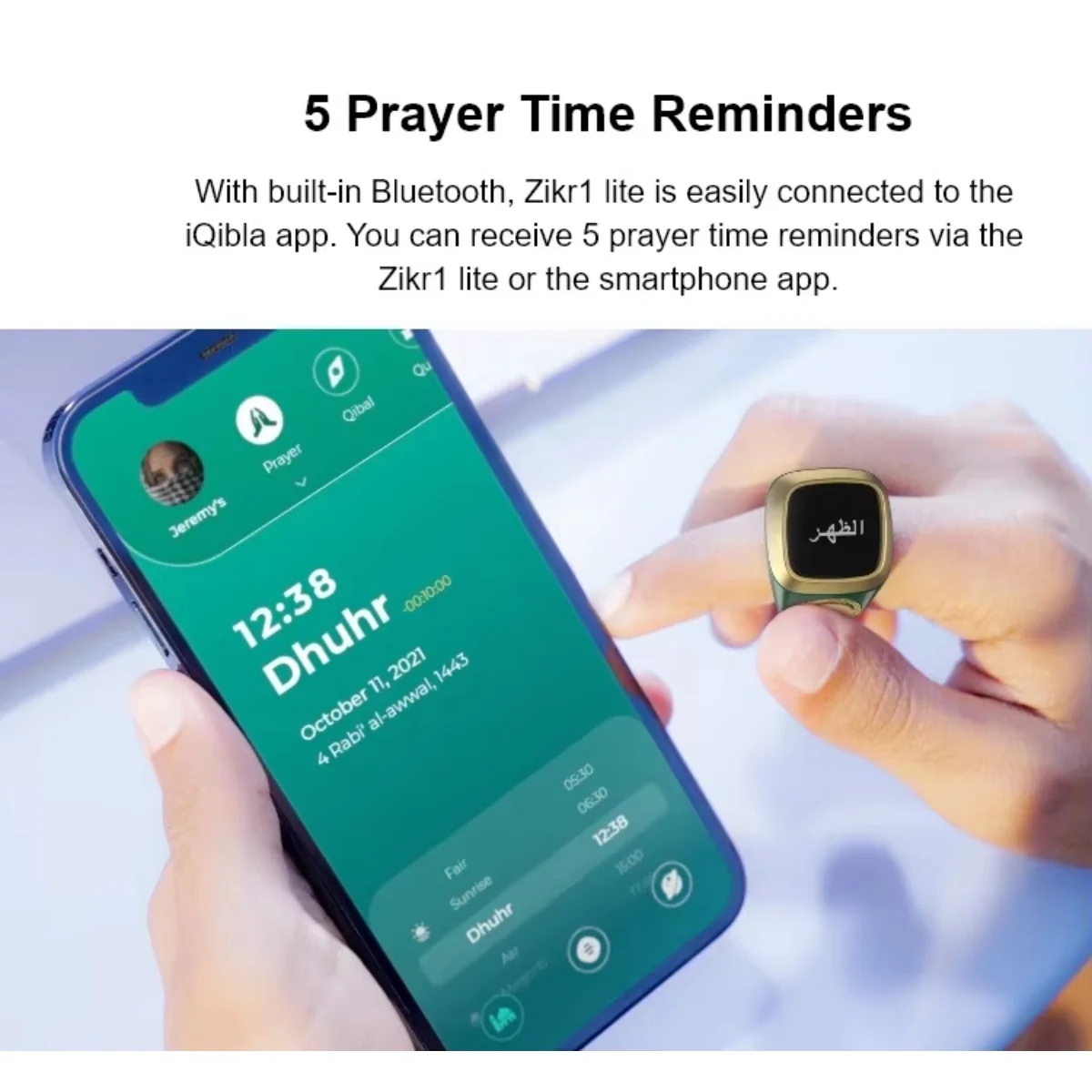 Smart Tasbih Zikr Ring with Vibration Alerts - Image 2