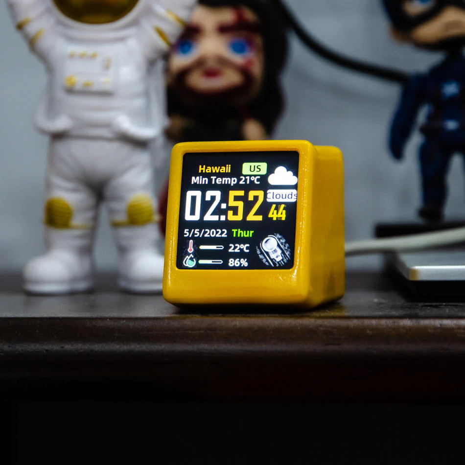 Smart Wi-fi Desk Weather Clock Display with GIF Animation - Image 4