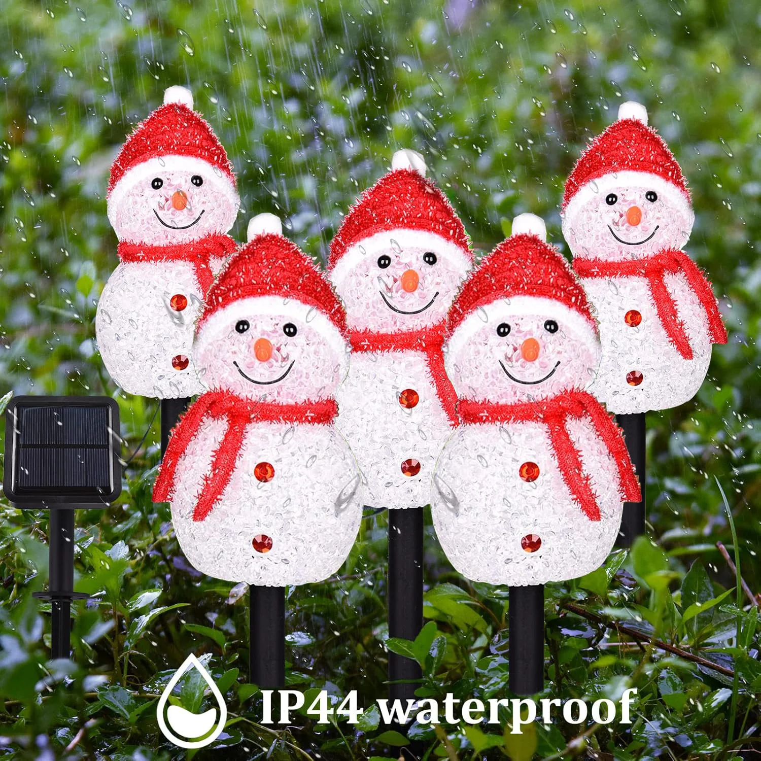 Solar Snowman Garden Pathway Lights – Outdoor Christmas Decoration - Image 3