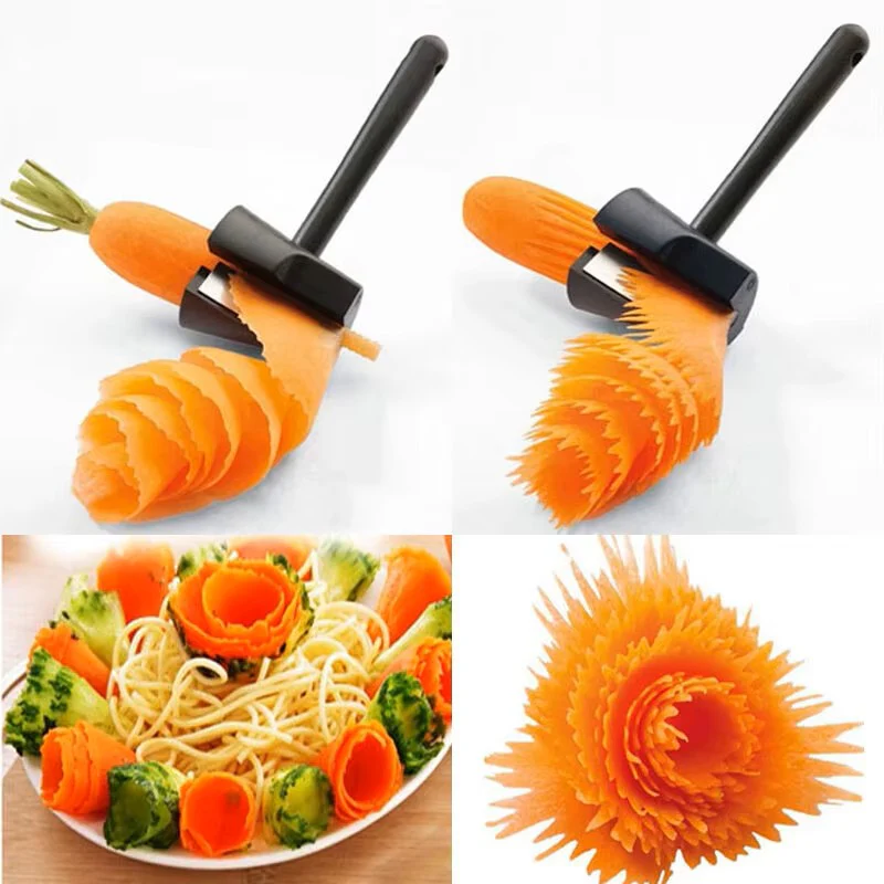 Spiral Pillar Vegetable Slicer β Manual Kitchen Roll Cutter & Decorating Tool - Image 2